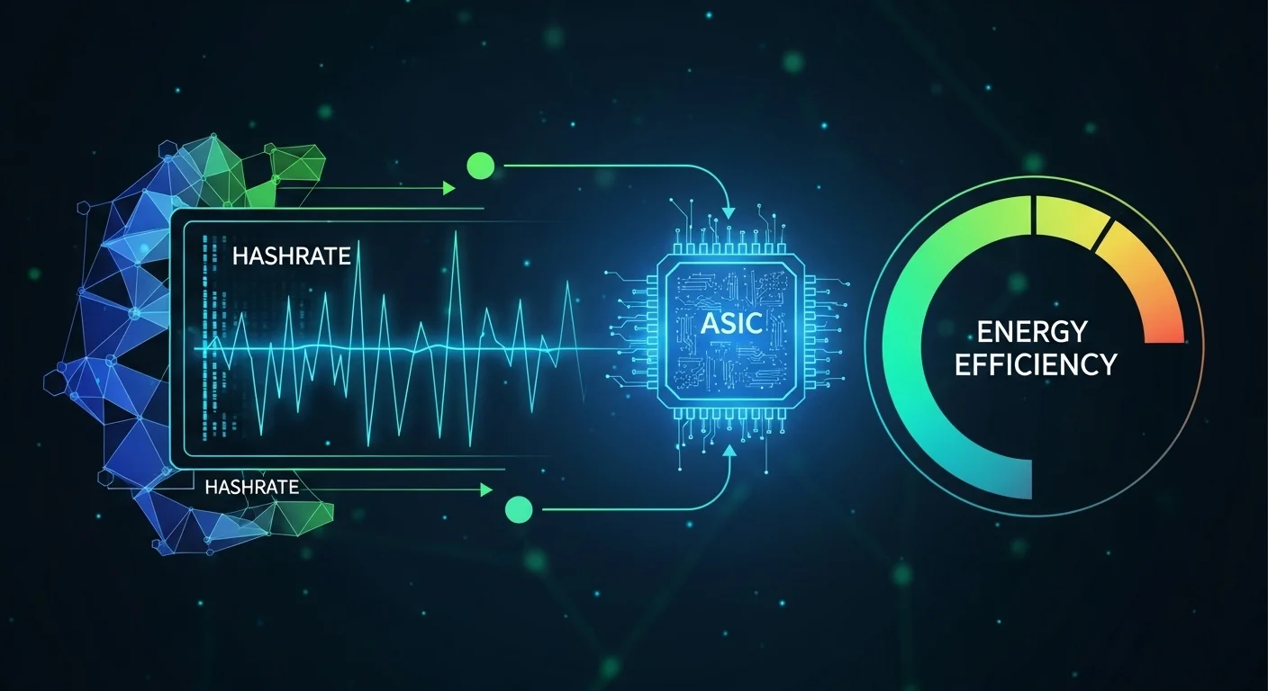 A visualization of interconnected mining components, showing data flow between advanced hardware, software algorithms, and a centralized dashboard, representing optimized crypto mining infrastructure