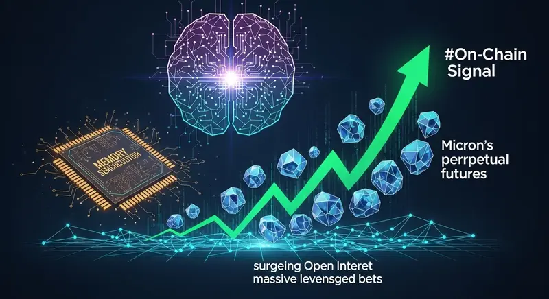 Professional data visualization showing cryptocurrency trading charts and semiconductor components, indicating deep financial analysis