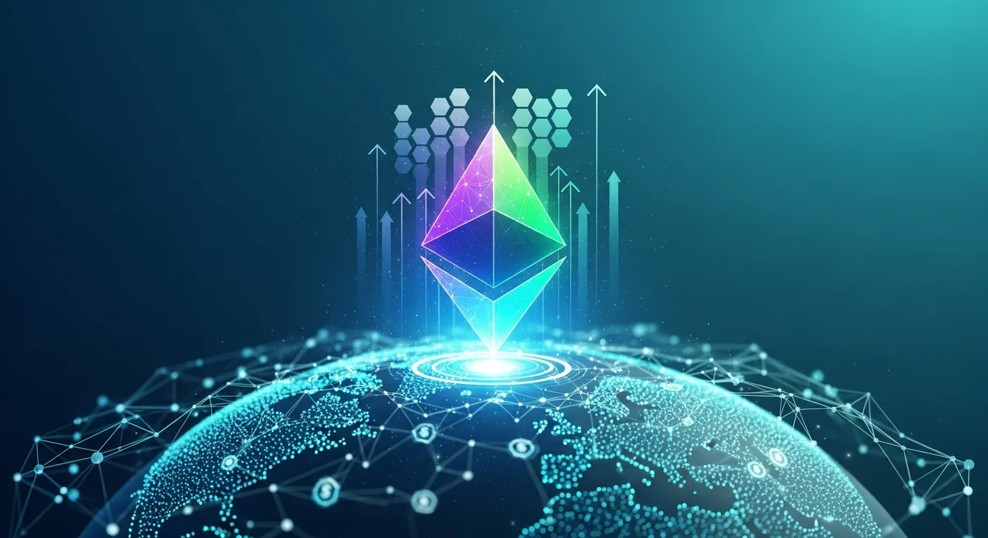 Ethereum network infrastructure powering global decentralized finance and institutional asset tokenization