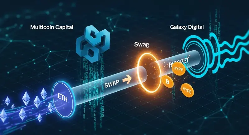 On-chain tracking of institutional cryptocurrency capital flowing from ETH to acquire HYPE tokens via a major digital asset exchange