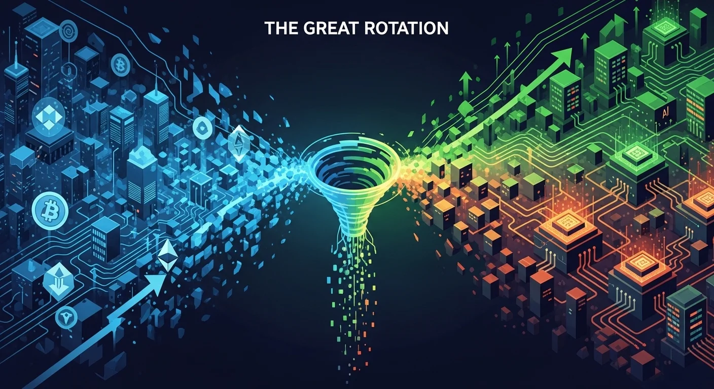 The Great Rotation: Why AI Infrastructure is Siphoning Liquidity from Digital Assets