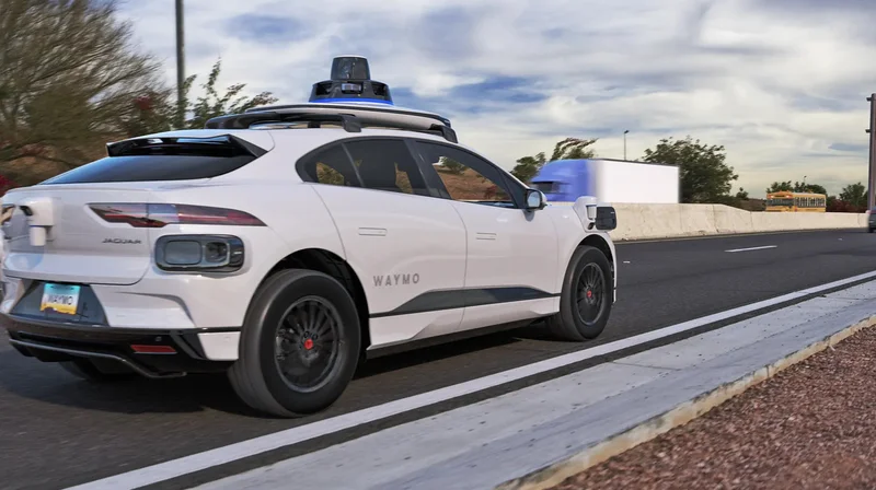 Waymo robotaxis navigating a complex urban environment