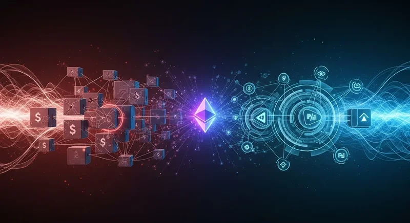 A conceptual representation of a sophisticated, layered decentralized finance architecture utilizing options and derivatives for risk management