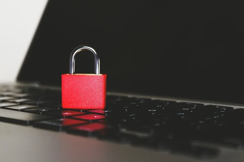 A modern office interior with a focus on data protection and cybersecurity analytics