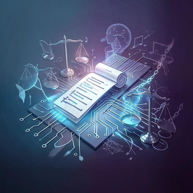 A high-quality corporate-style representation of digital data streams merging into artistic elements.