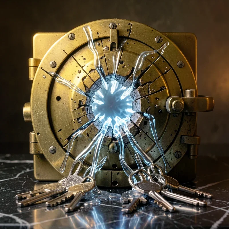 Detailed rendering of key generation process showing entropy failure